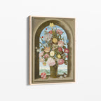 Flowers in a Window Arch – Premium Καμβάς