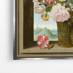 Flowers in a Window Arch – Premium Καμβάς