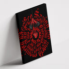Καμβάς Spider-Man Red Typography σε δεύτερη γωνία λήψης, χωρίς κορνίζα.