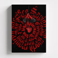 Πίνακας σε καμβά Spider-Man Red Typography, χωρίς κορνίζα, μπροστινή όψη.