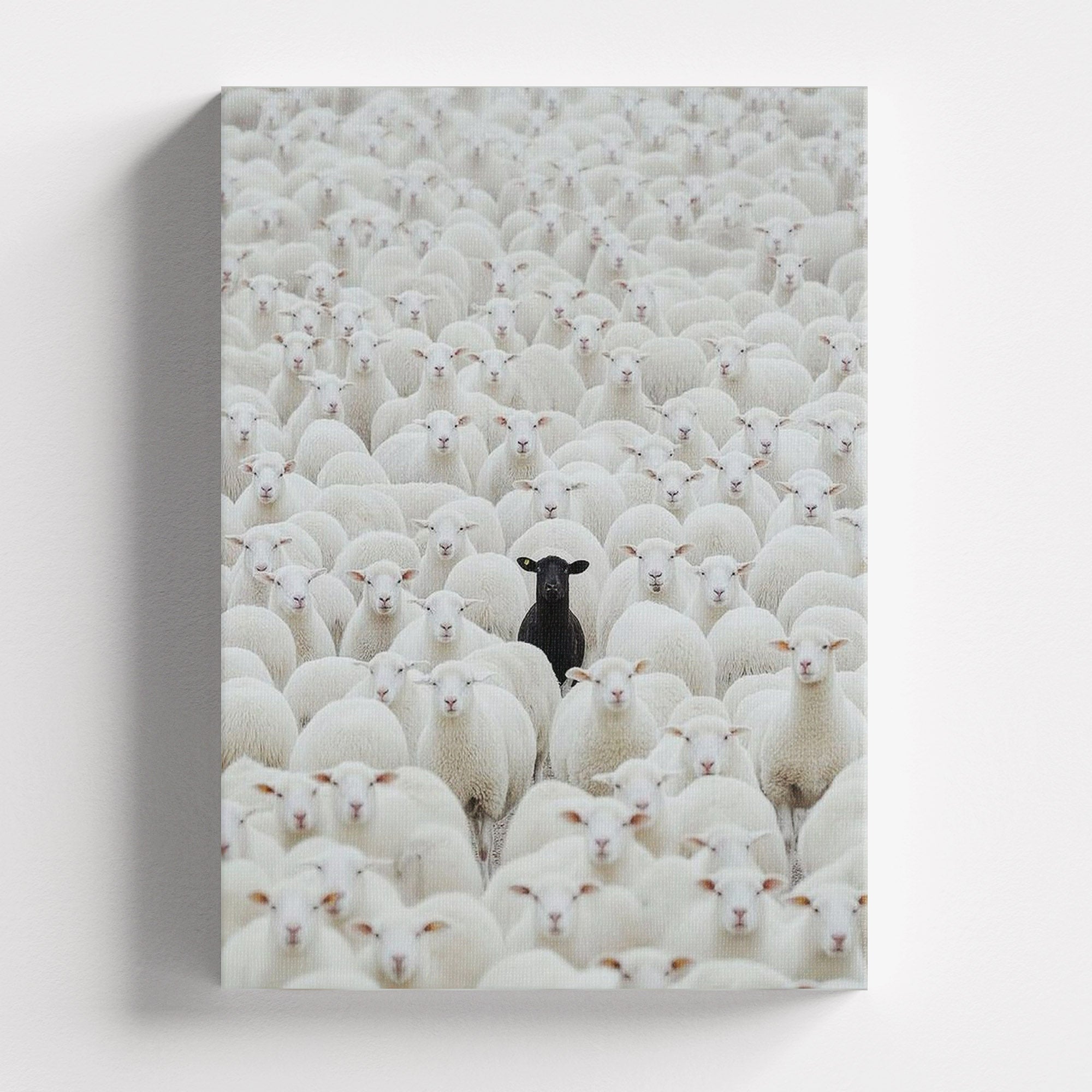 Πίνακας σε καμβά Black Sheep, χωρίς κορνίζα, μπροστινή όψη.