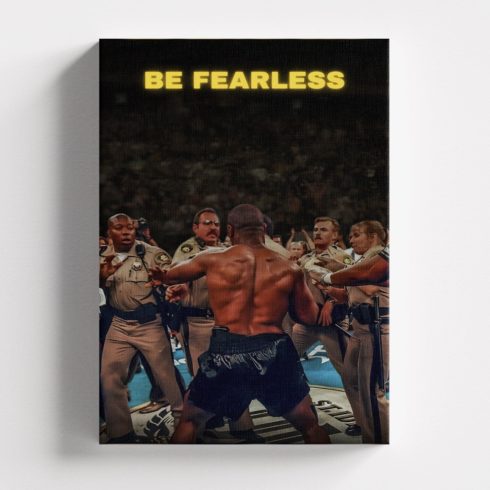 Πίνακας σε καμβά Mike Tyson – Be Fearless, χωρίς κορνίζα, μπροστινή όψη.