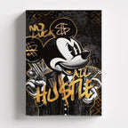 Πίνακας σε καμβά No Luck – All Hustle, χωρίς κορνίζα, μπροστινή όψη.