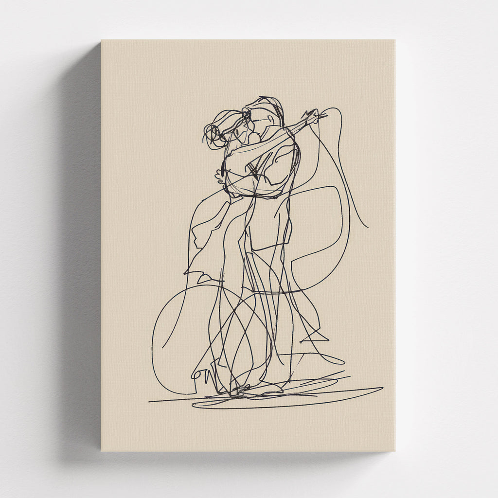 Πίνακας σε καμβά The Embrace, χωρίς κορνίζα, μπροστινή όψη.