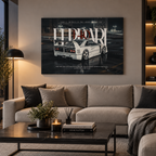Πίνακας Ferrari F40 σε μοντέρνο και ζεστό σαλόνι.