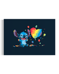 Stitch Rainbow Heart – Premium Καμβάς