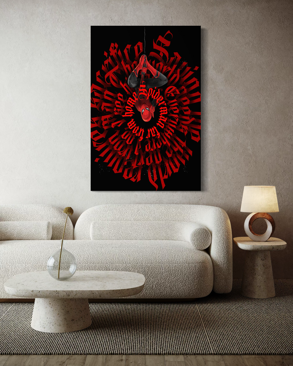 Spider-Man Red Typography