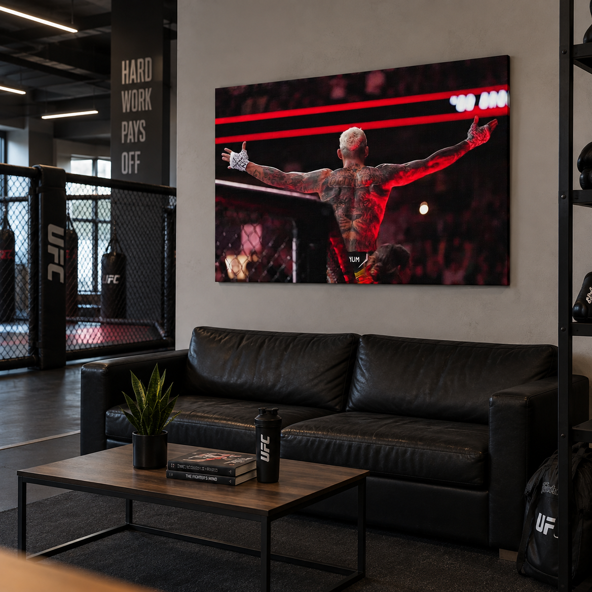 Πίνακας MMA σε μοντέρνο γυμναστήριο πολεμικών τεχνών.
