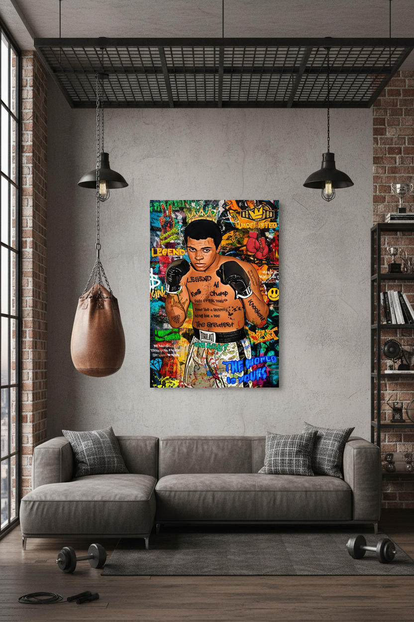 Ali canvas in urban room