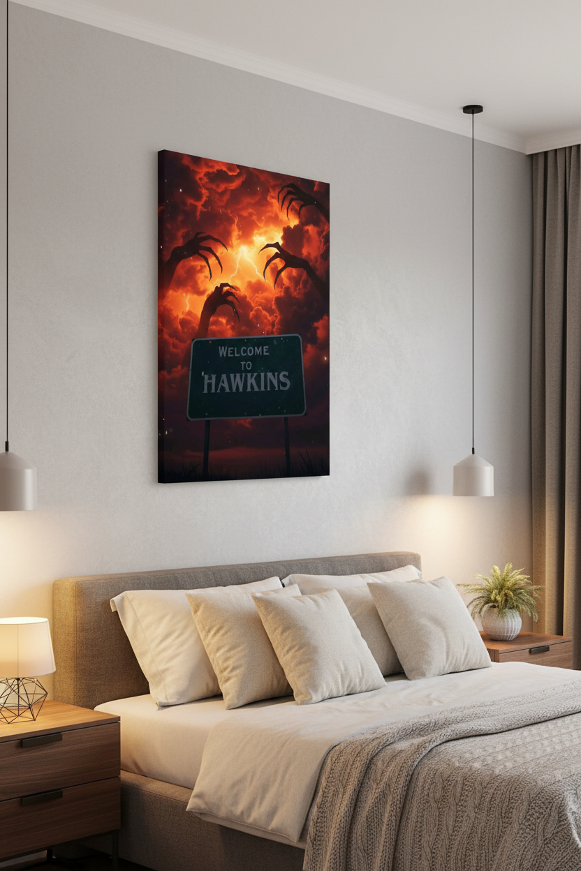Angled Canvas in Bedroom
