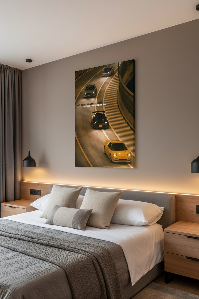 Angled Canvas in Bedroom