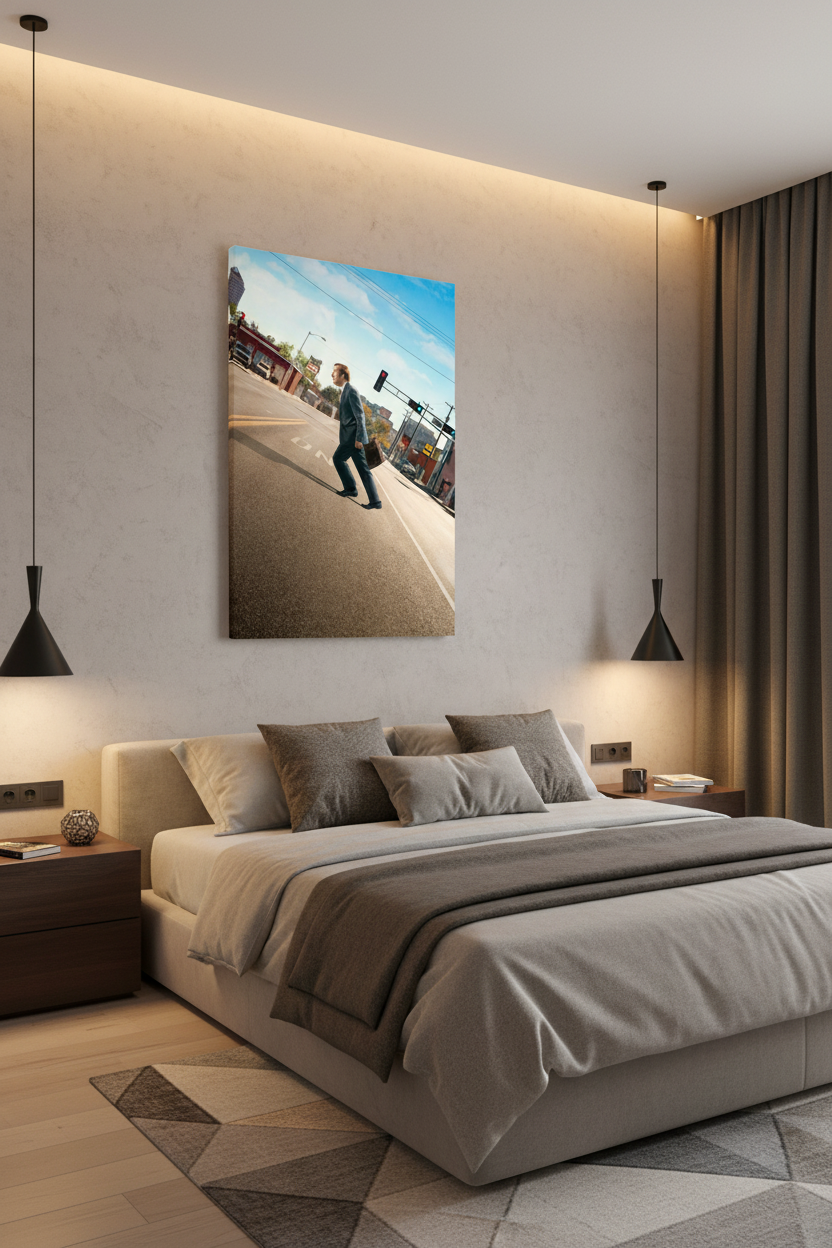 Angled Canvas in Bedroom