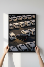 Black Frame Canvas Installation