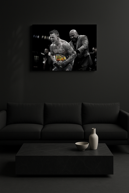 Victory Earned – Dustin Poirier Champion Canvas