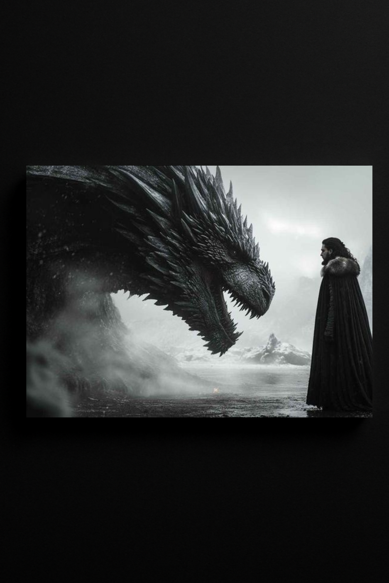 Jon Snow and Dragon