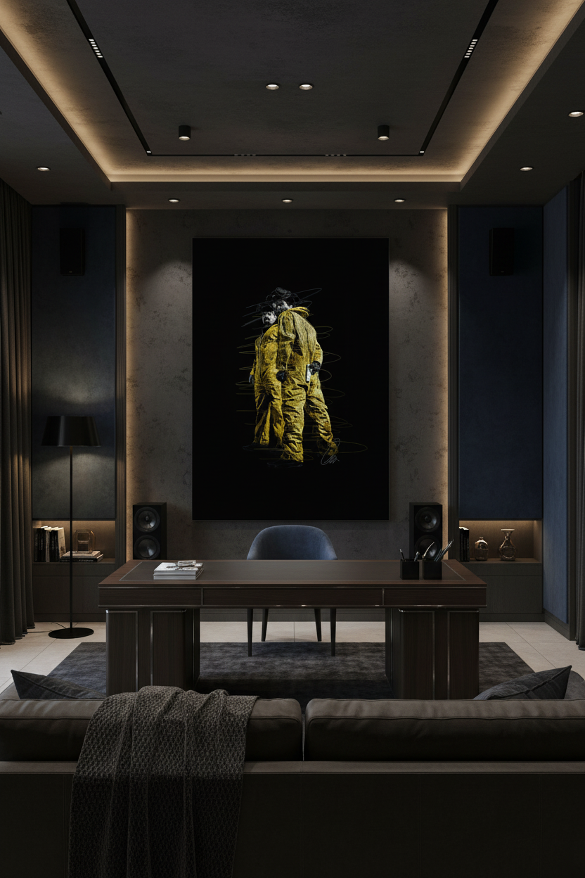 Breaking Bad canvas in dark room