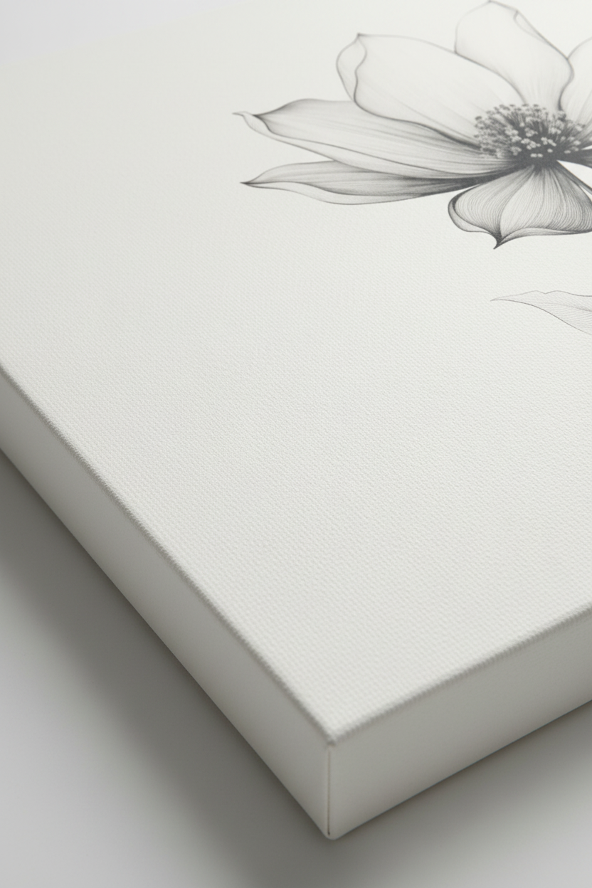 Close-up Bloom in Silence canvas
