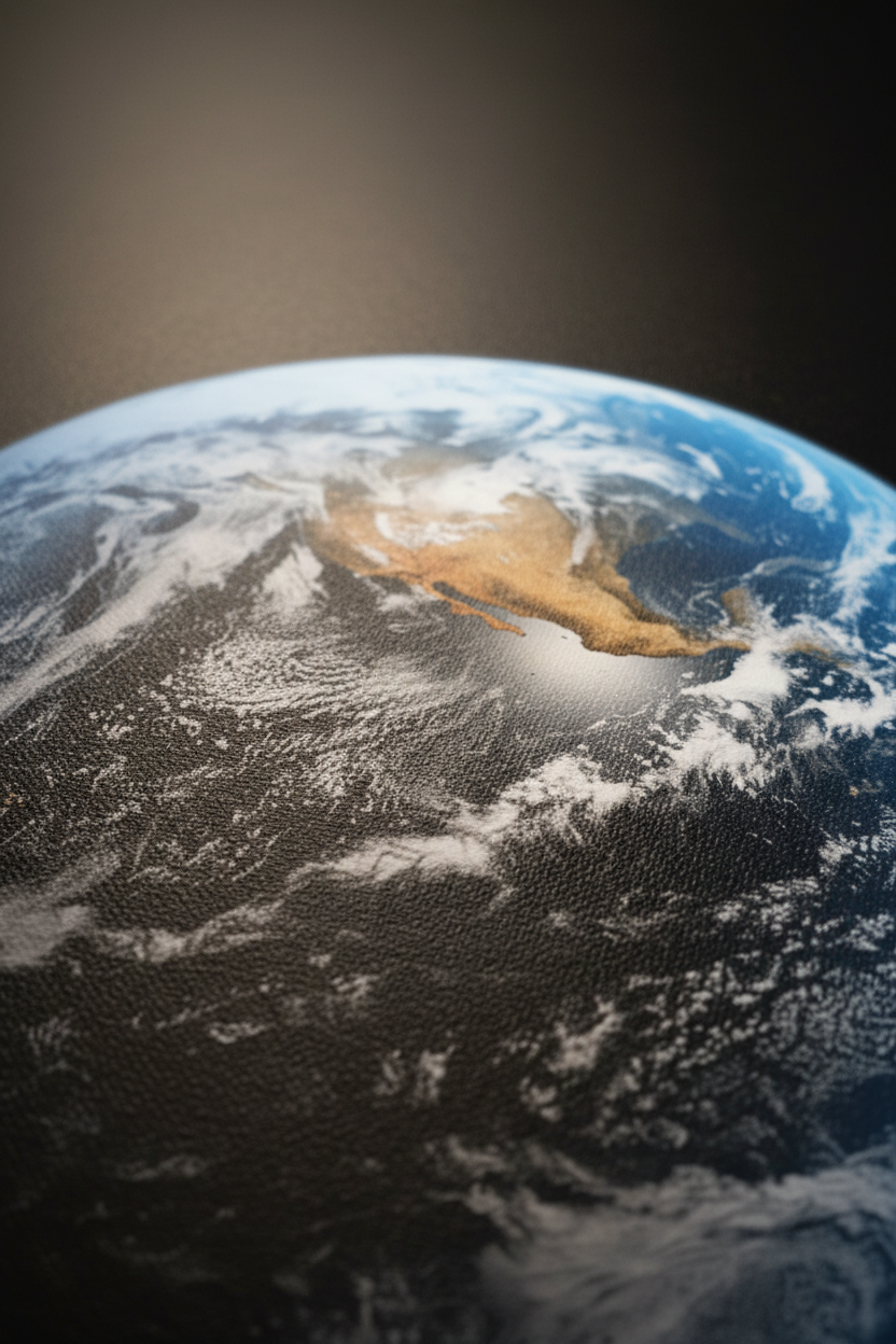 Close-up Blue Marble canvas