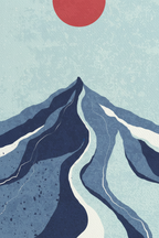 Close-up Blue Mountain canvas