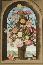 Close-up Bosschaert canvas texture