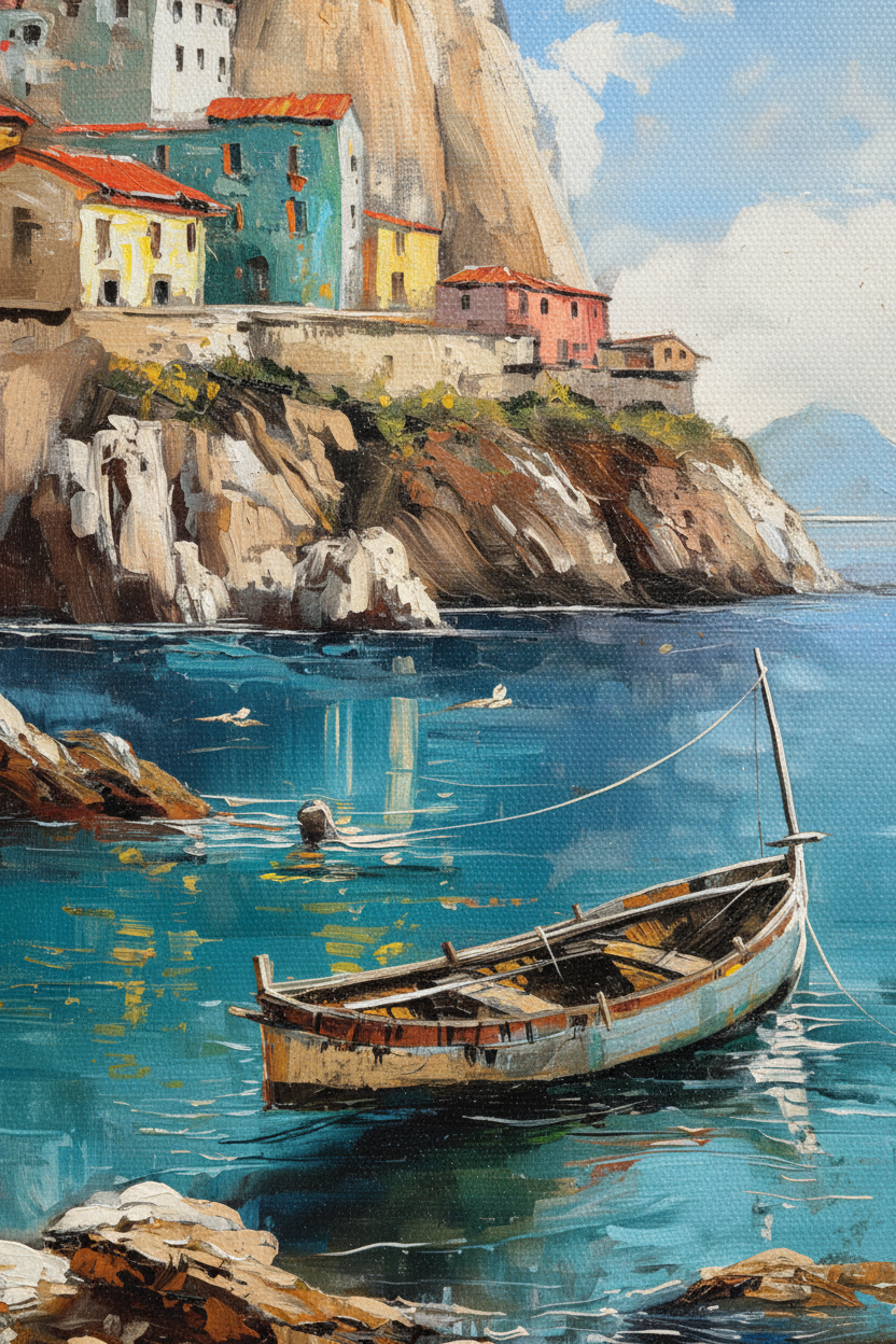 Close-up Cinque Terre canvas