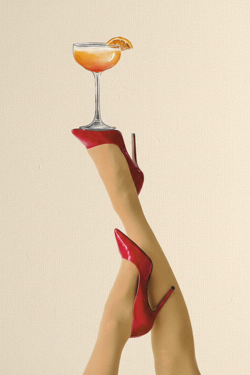 Close-up Cocktail Heels canvas