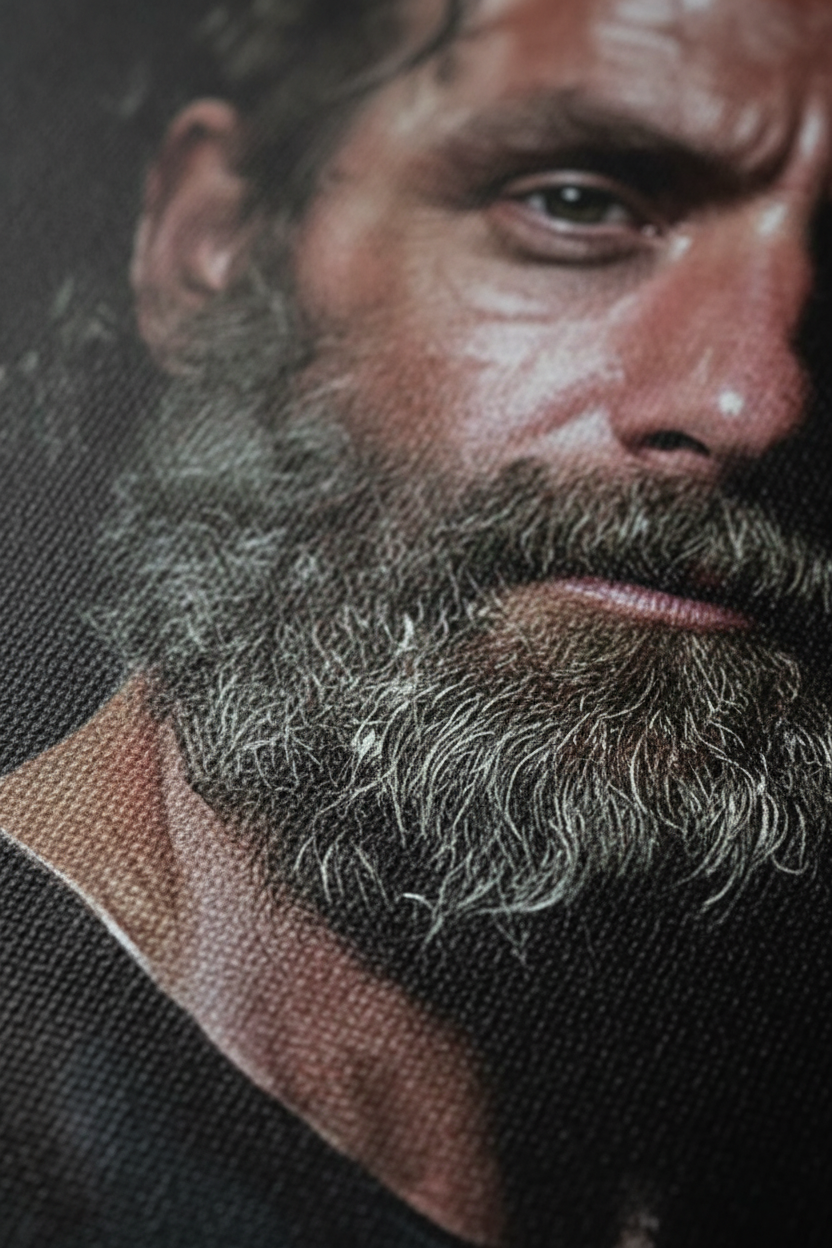 Close-up Detail Rick Grimes Canvas