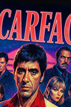 Close-up Detail Scarface Canvas με Texture