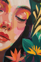 Close-up Floral Reverie canvas