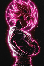 Close-up Goku Black canvas texture