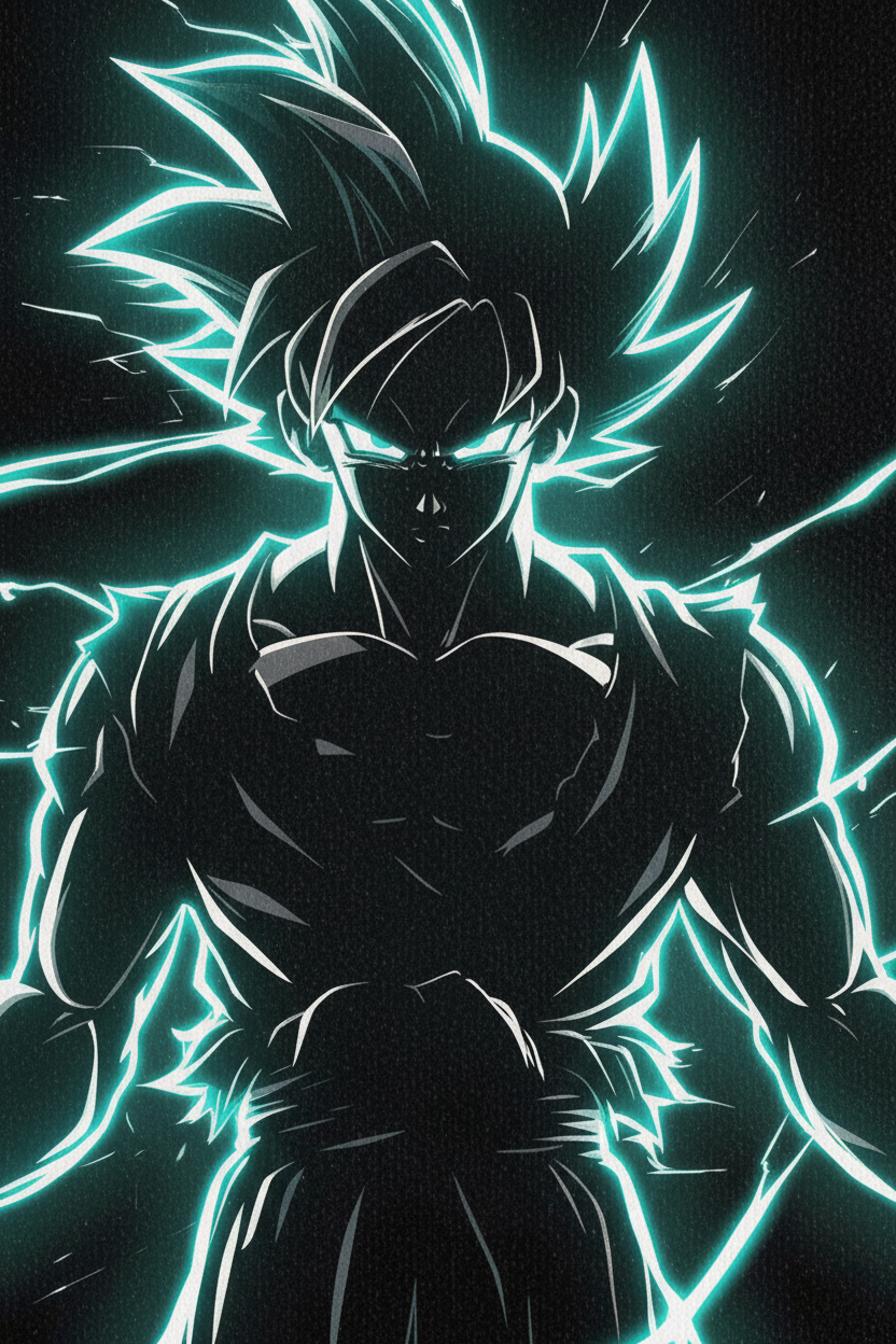 Close-up Goku Ultra Instinct canvas