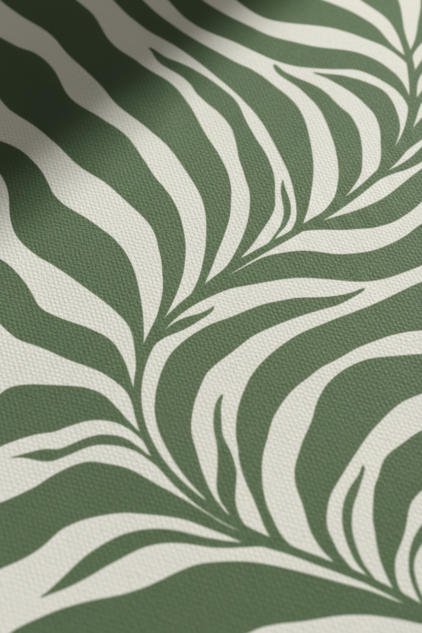 Close-up Green Flow canvas texture