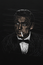 Close-up James Bond canvas