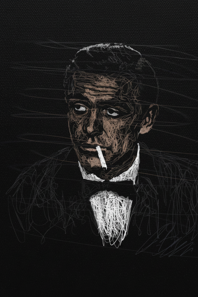 Close-up James Bond canvas