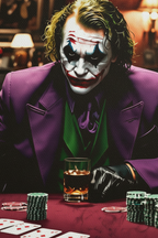 Close-up Joker's Game canvas