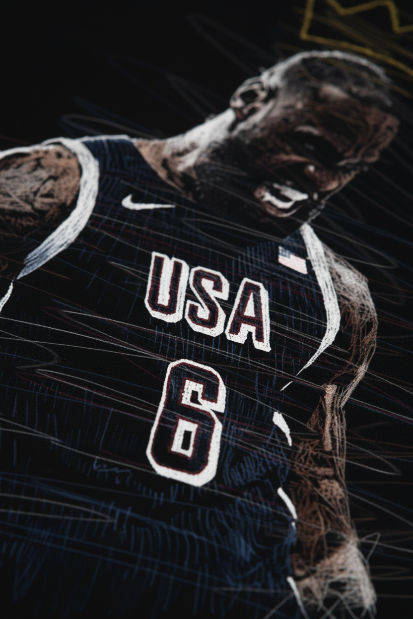 Close-up LeBron canvas