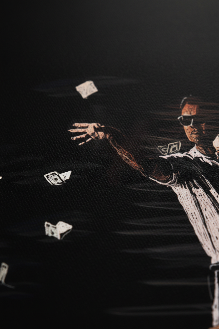 Close-up Money Rain canvas