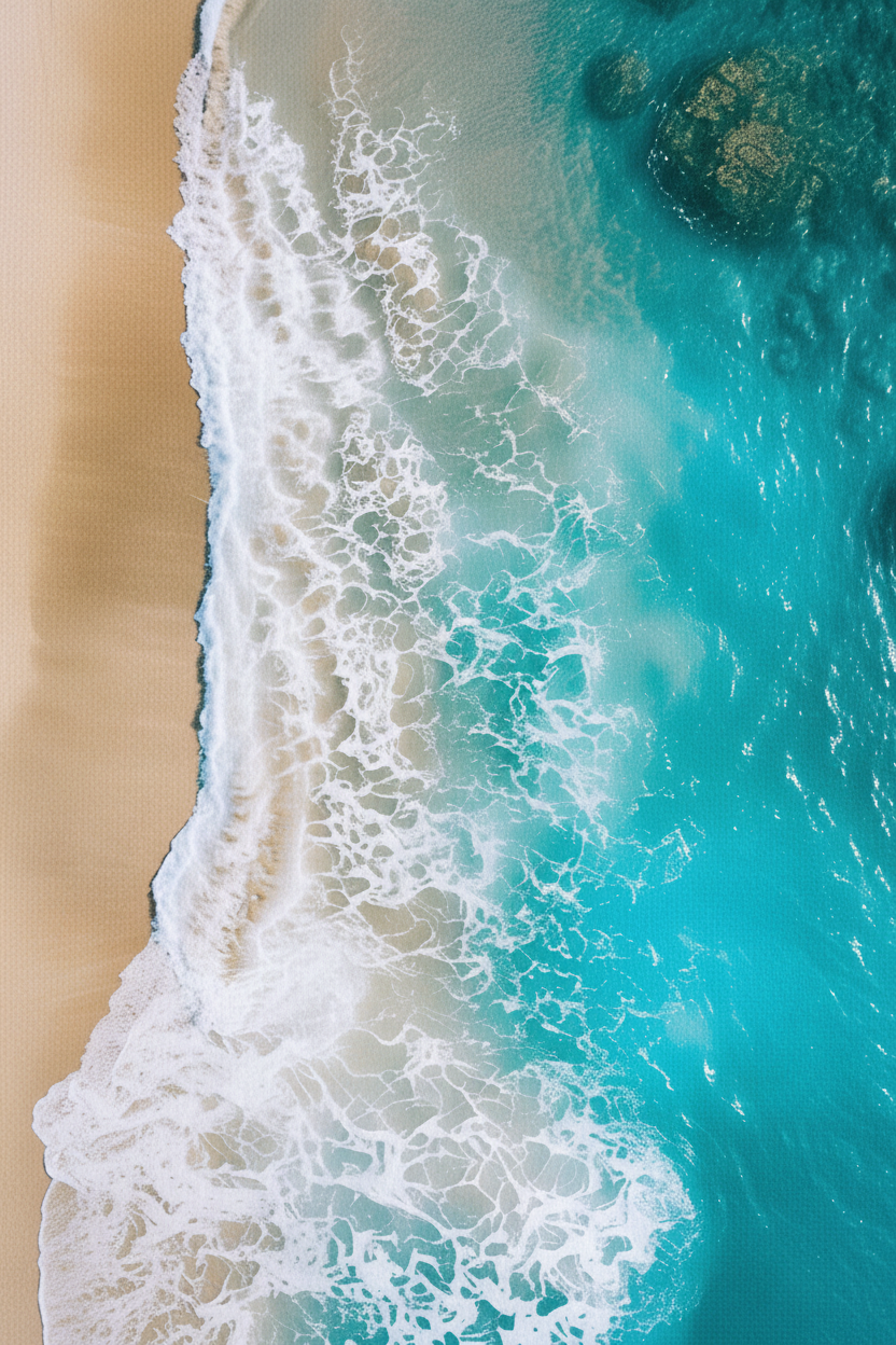 Close-up Ocean Shore canvas