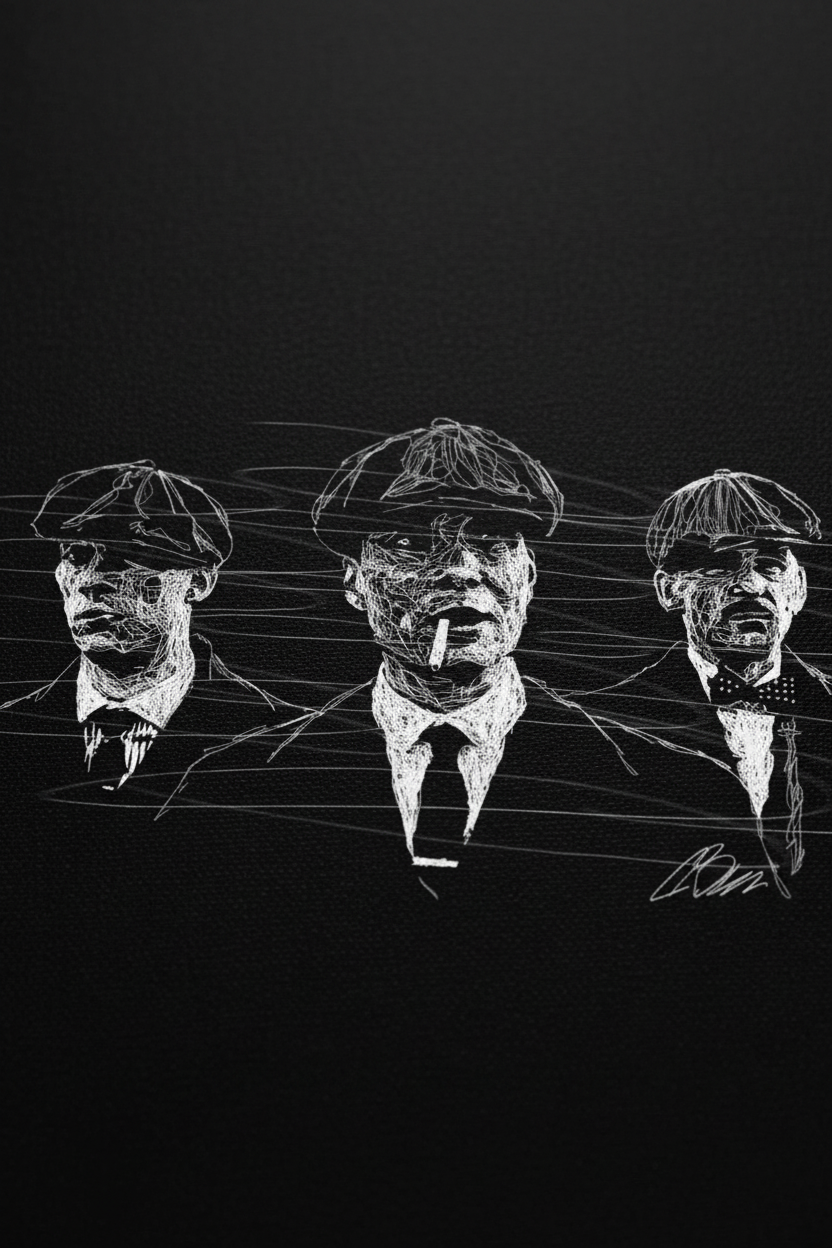 Close-up Peaky Blinders canvas