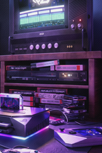 Close-up Retro Gaming canvas