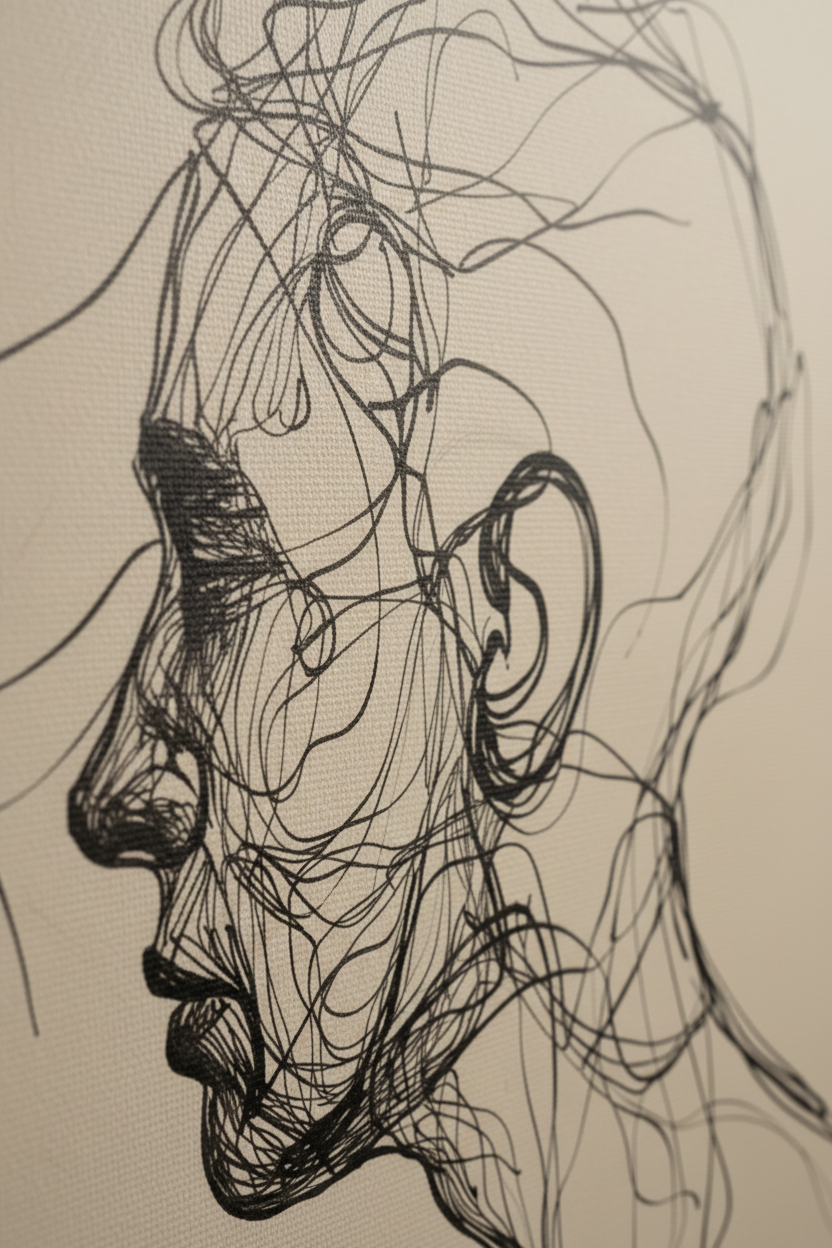 Close-up Silent Profile canvas