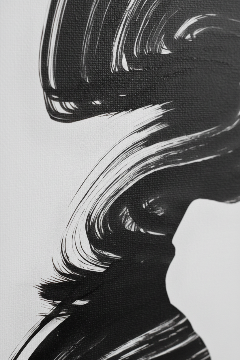 Close-up silhouette canvas