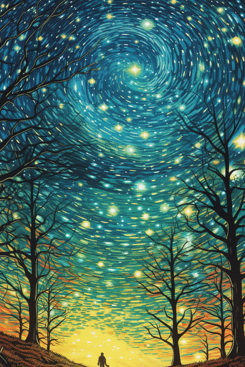 Close-up Starry Walk canvas
