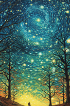Close-up Starry Walk canvas