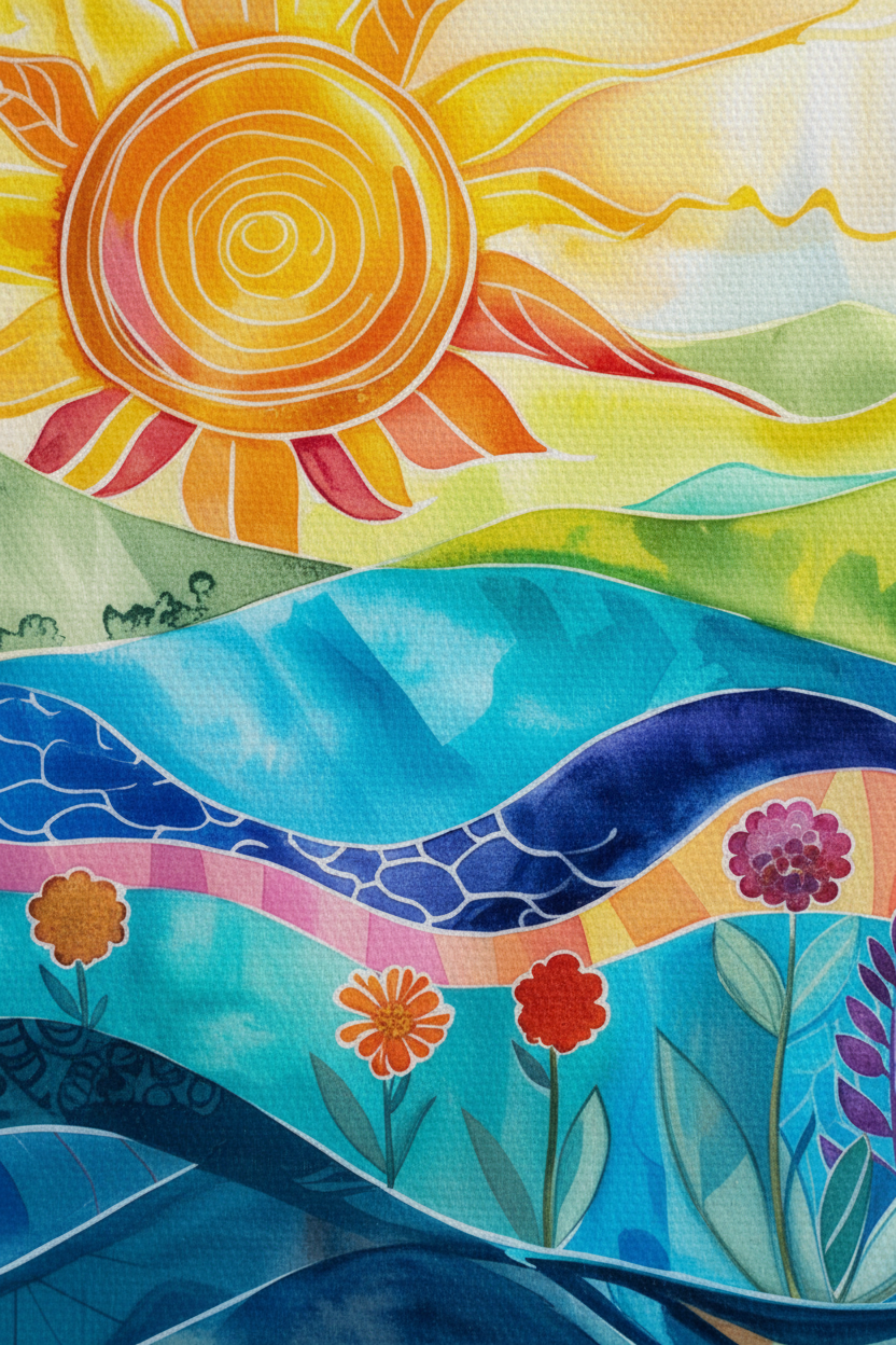 Close-up Sunny Waves canvas
