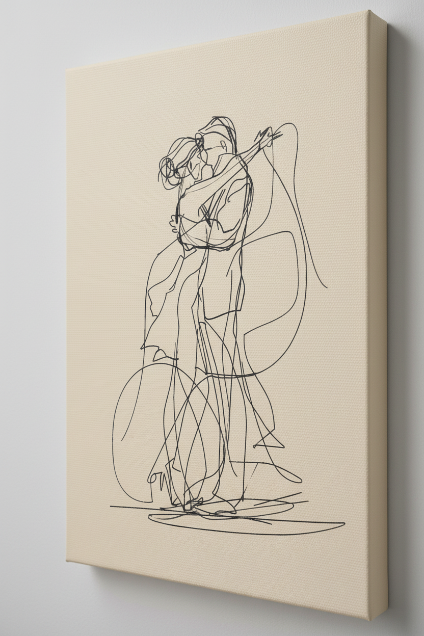Close-up The Embrace canvas