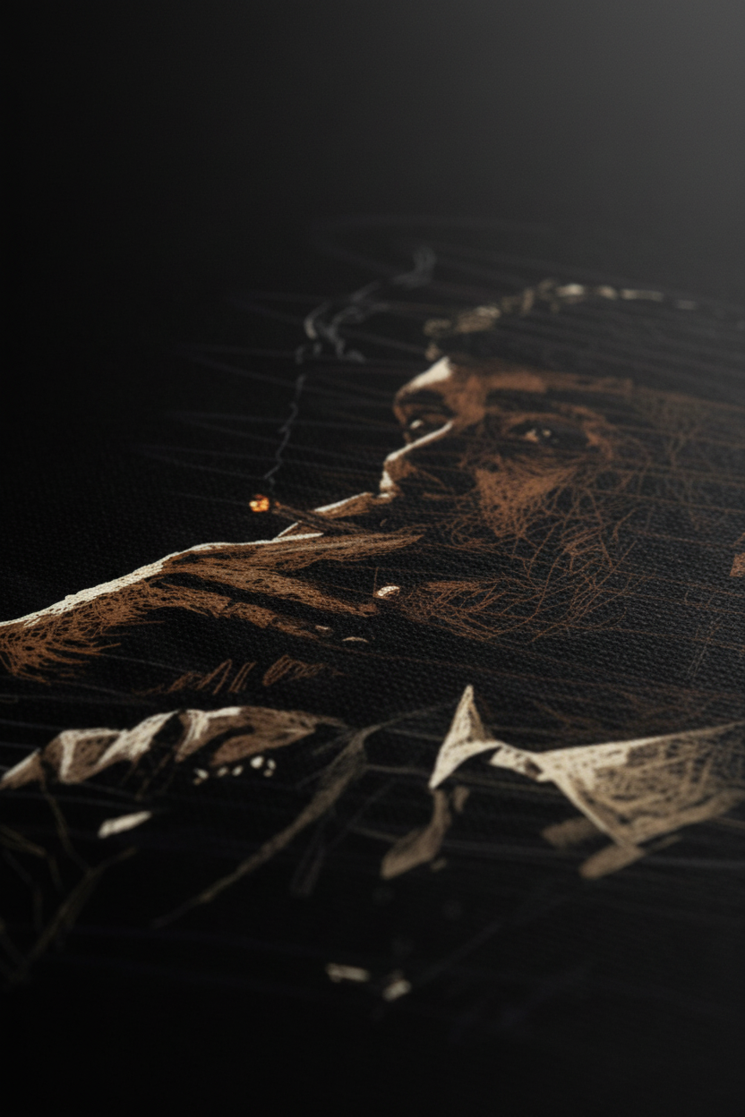 Close-up Tommy Shelby canvas