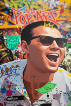 Close-up Wolf of Wall Street canvas