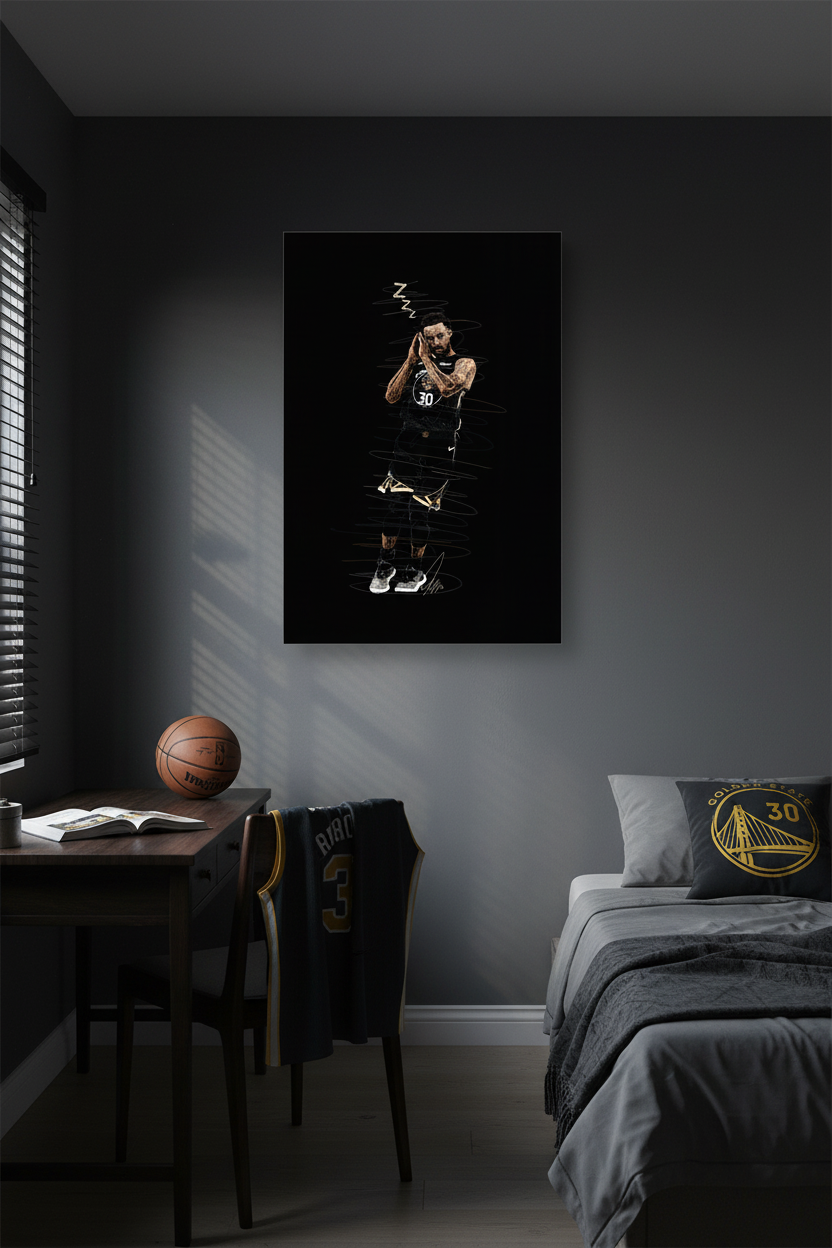 Curry canvas in sports room
