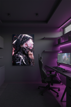 Dark Soul canvas in realistic dark gaming room